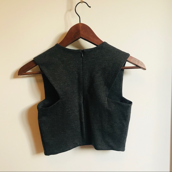 Aritzia Talula Dark Grey Crop Top - Picture 9 of 9
